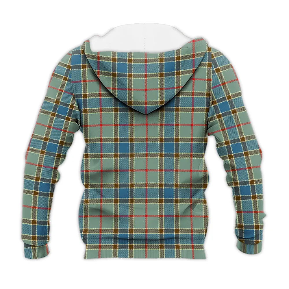 Balfour Blue Tartan Knitted Hoodie