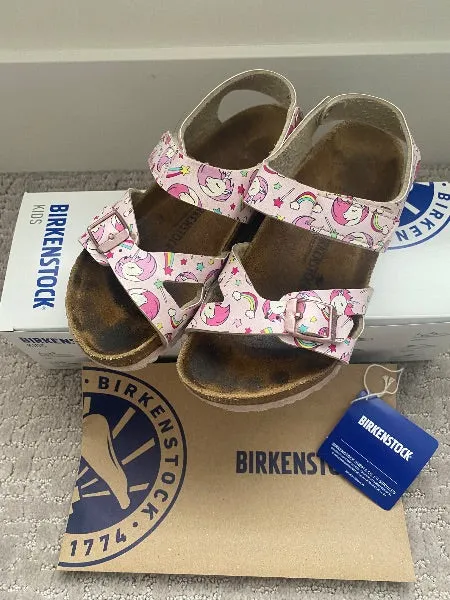 Birkenstocks - 1.5Y, pink unicorn pattern, Shoes 1.5 (Kids:4-8yr)