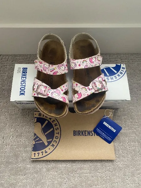 Birkenstocks - 1.5Y, pink unicorn pattern, Shoes 1.5 (Kids:4-8yr)