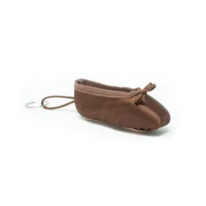 Brown Pointe ballet shoe keyring