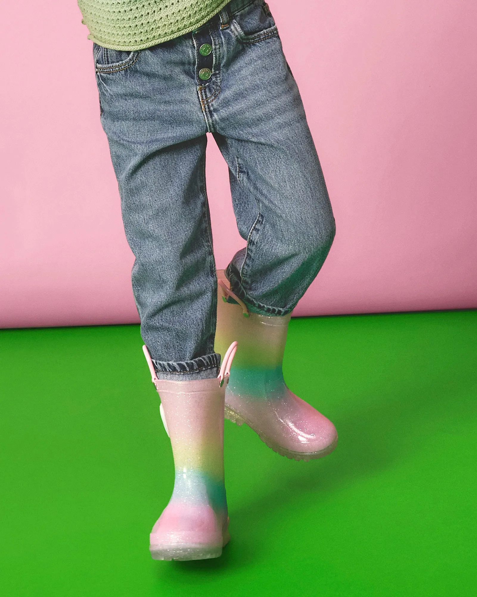 Calli Love Gumboot Pink Multi