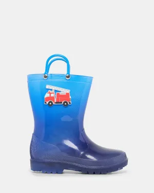 Charlie Blaze Gumboot Blue/Red