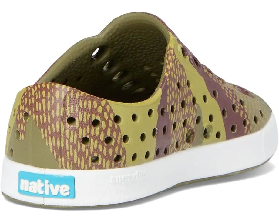 Jefferson Print Shoes -Rookie Green/Shell White/Bitter Seaweed Camo by Native Shoes