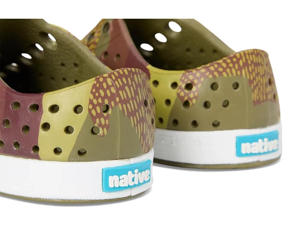 Jefferson Print Shoes -Rookie Green/Shell White/Bitter Seaweed Camo by Native Shoes