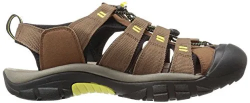 KEEN Men's Newport h2 Sandal, Dark Earth/Acacia, 10.5 M US