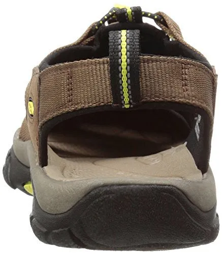 KEEN Men's Newport h2 Sandal, Dark Earth/Acacia, 11 M US