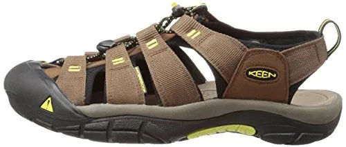 KEEN Men's Newport h2 Sandal, Dark Earth/Acacia, 11 M US
