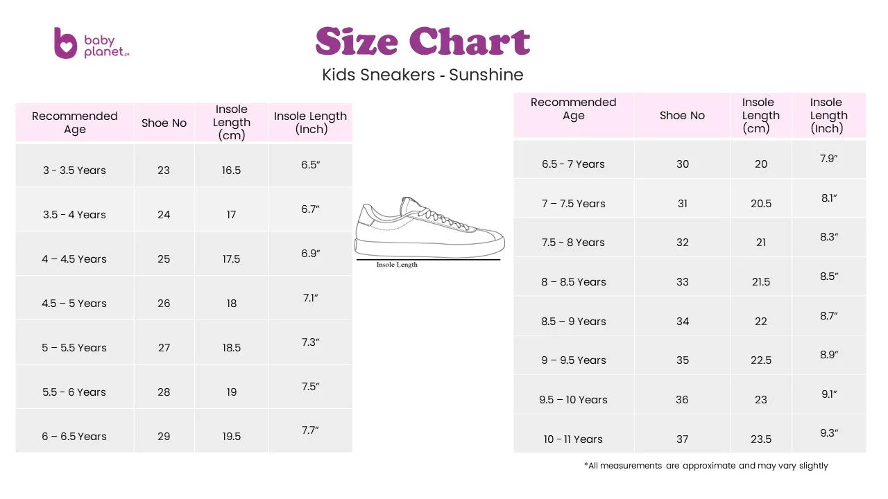 Kids Sneakers White & Red Stripe - Sunshine