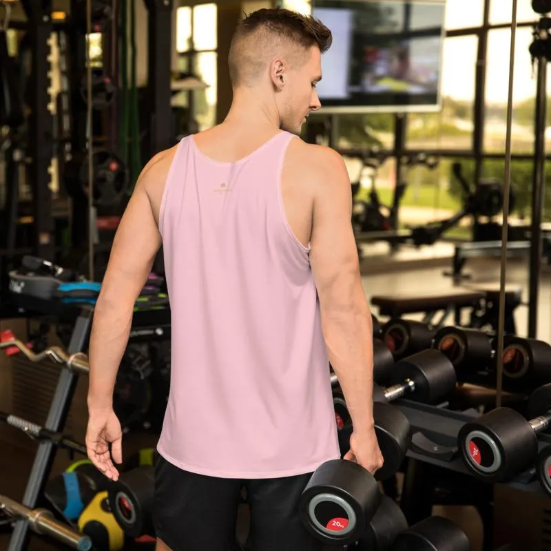 Light Ballet Pink Tank Top, Solid Color Premium Unisex Cute Tank Top-Made in USA/EU