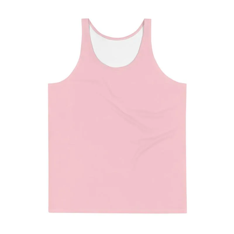 Light Ballet Pink Tank Top, Solid Color Premium Unisex Cute Tank Top-Made in USA/EU