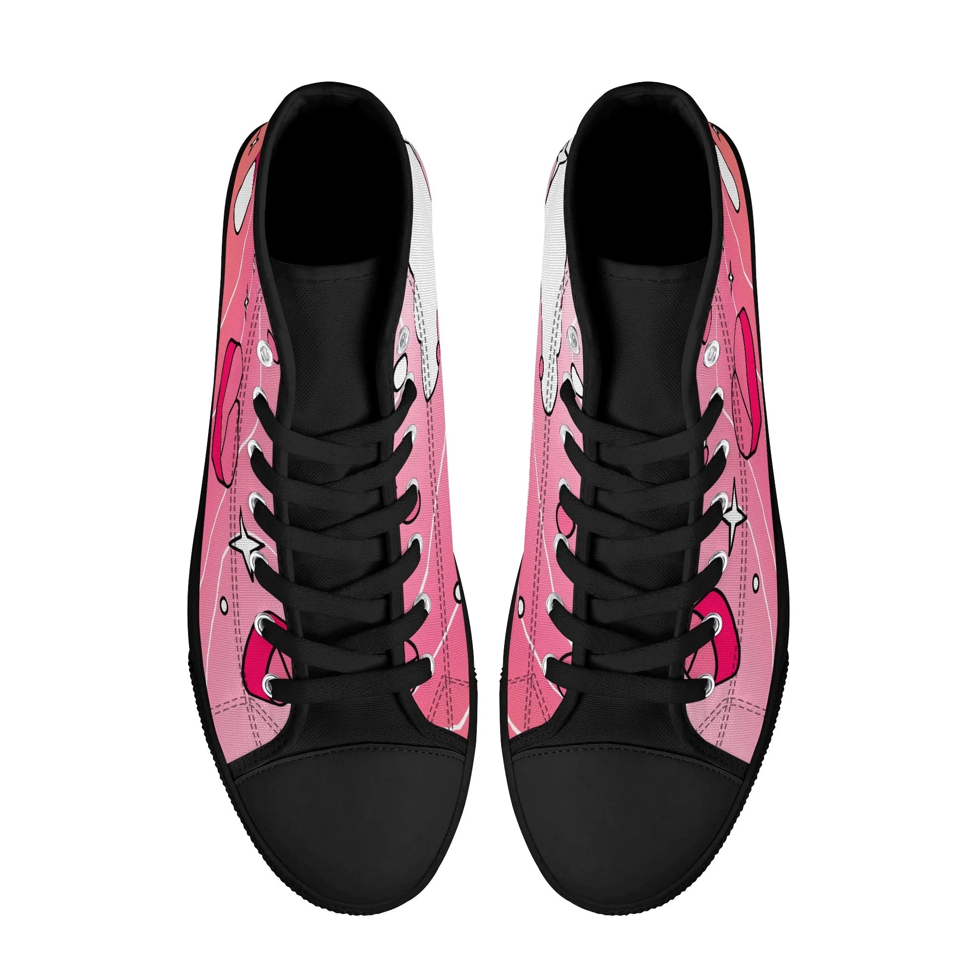 Love Is A Drug Womens High Top Canvas Shoes W/ Shoe Bag