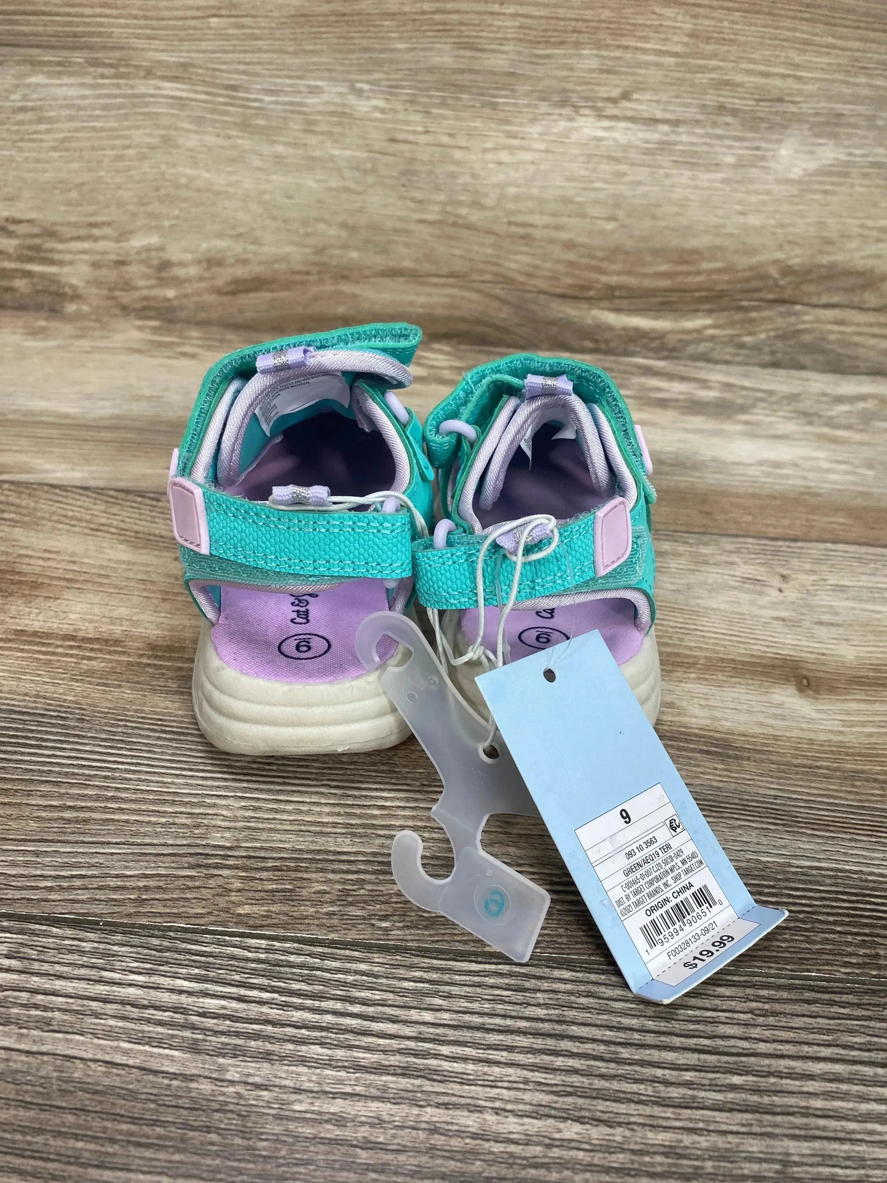 NEW Cat & Jack Teri Water Shoes Green sz 9c