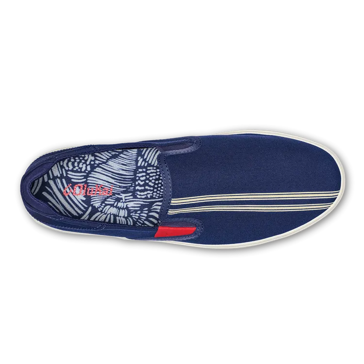 OluKai Lae'ahi Navy / Stripe Men’s Breathable Slip-On Shoes