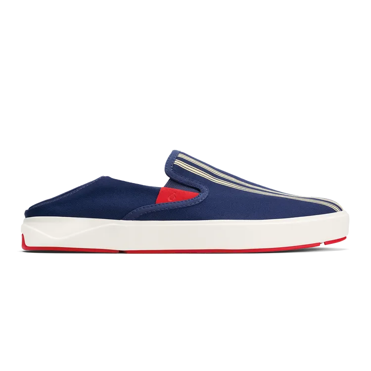 OluKai Lae'ahi Navy / Stripe Men’s Breathable Slip-On Shoes