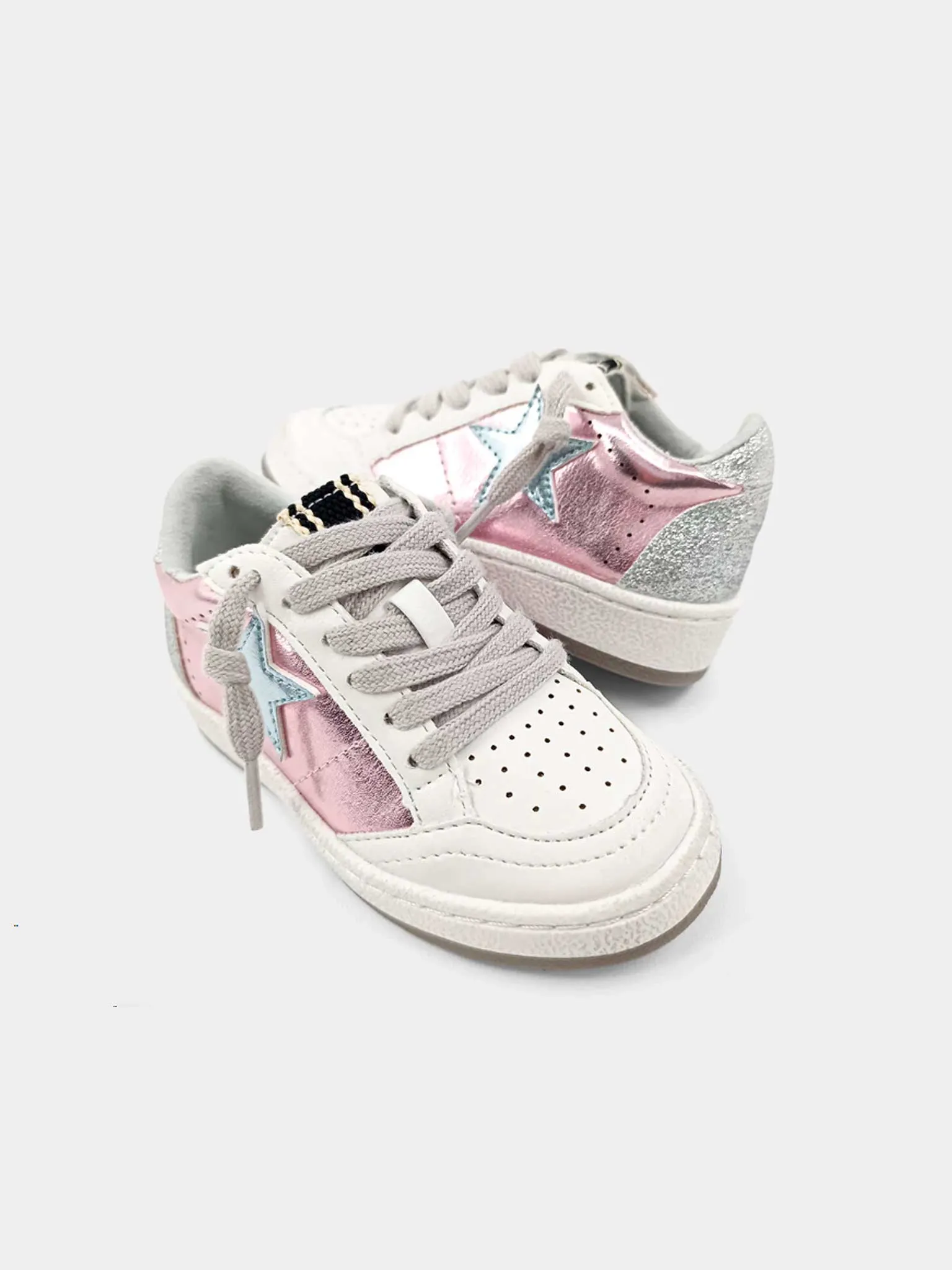 Paz Toddler Sneaker in Metallic Pink