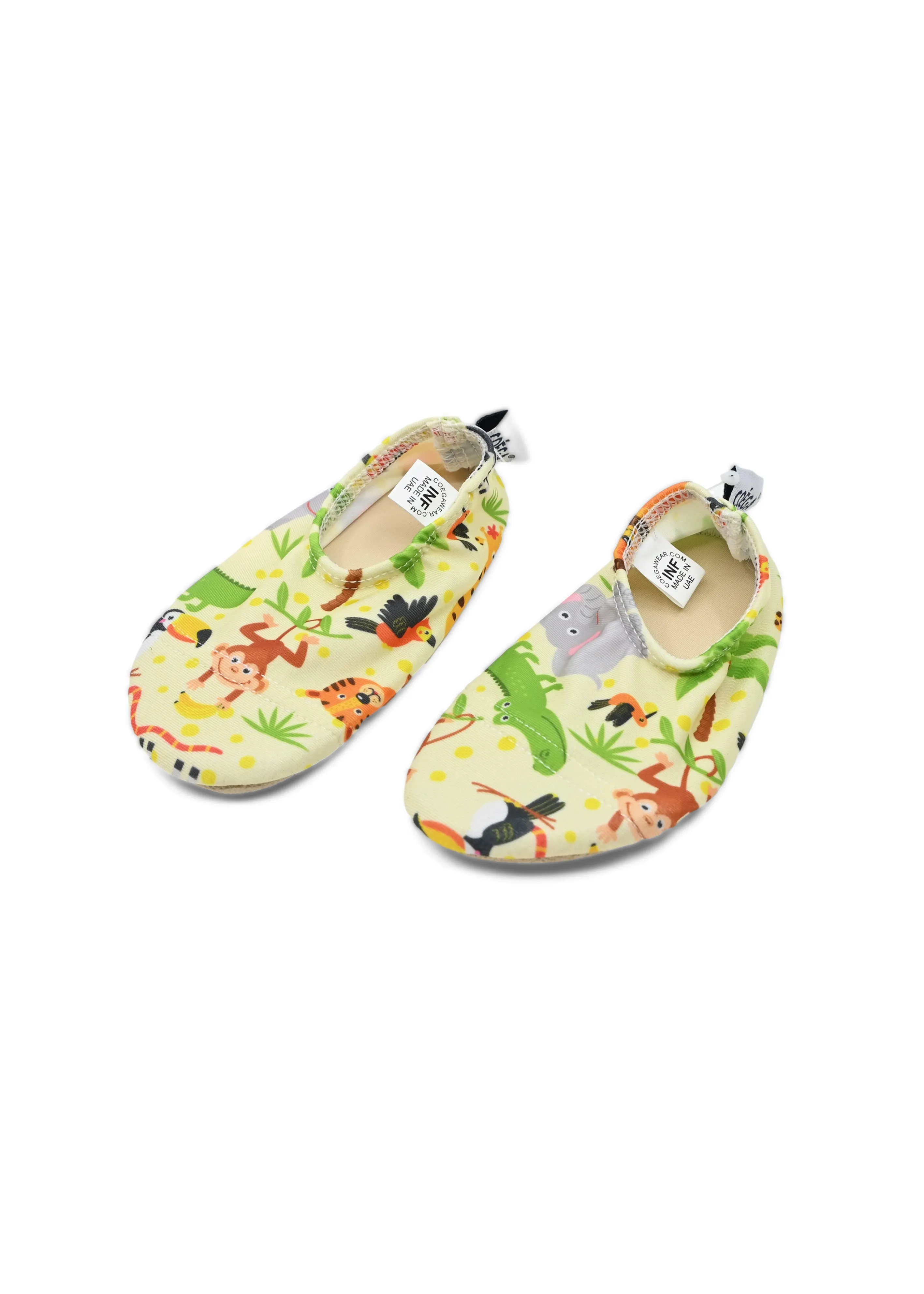 Pool & Beach Shoes Green Jungle Animals