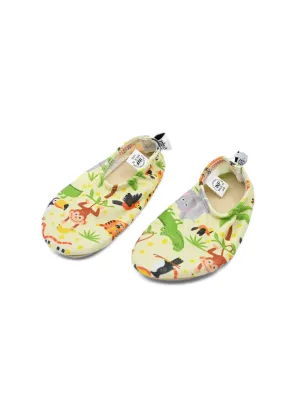 Pool & Beach Shoes Green Jungle Animals