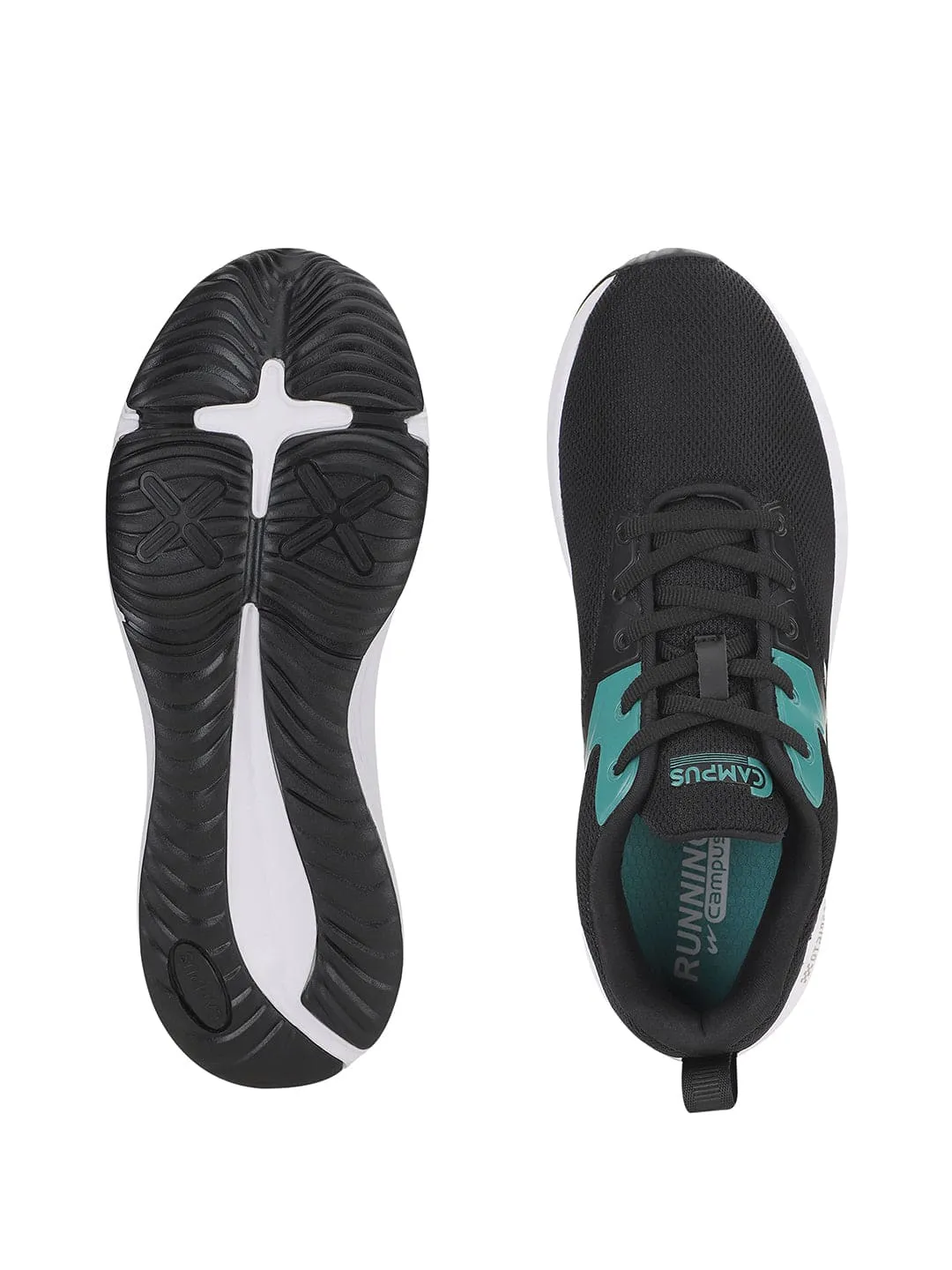 SCALO Black Men's Sports Shoes