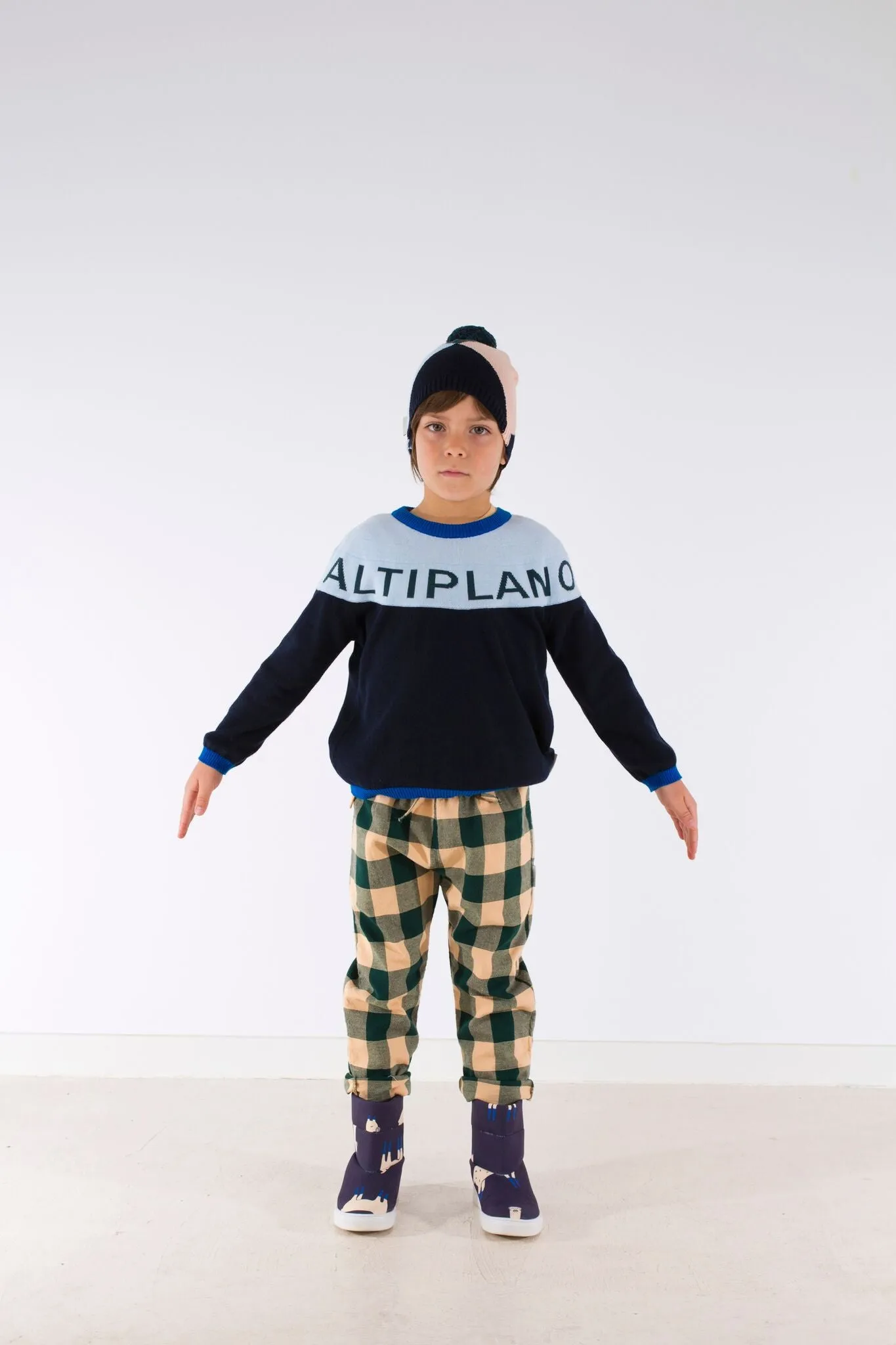Tinycottons Navy Llamas Boots