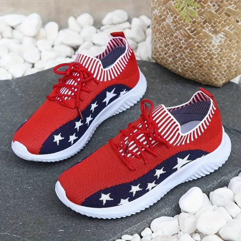 Women's Running Shoes With Stars Design | Breathable Sneakers
