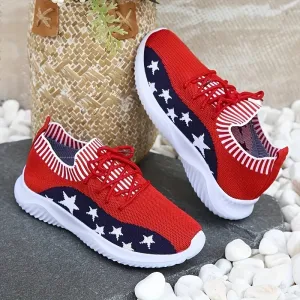 Women's Running Shoes With Stars Design | Breathable Sneakers