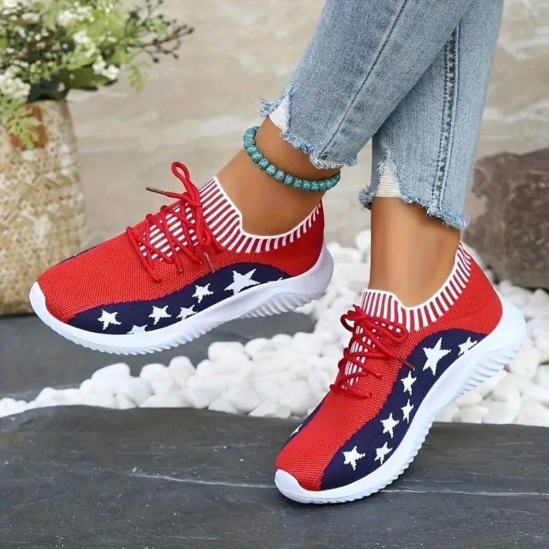 Women's Running Shoes With Stars Design | Breathable Sneakers